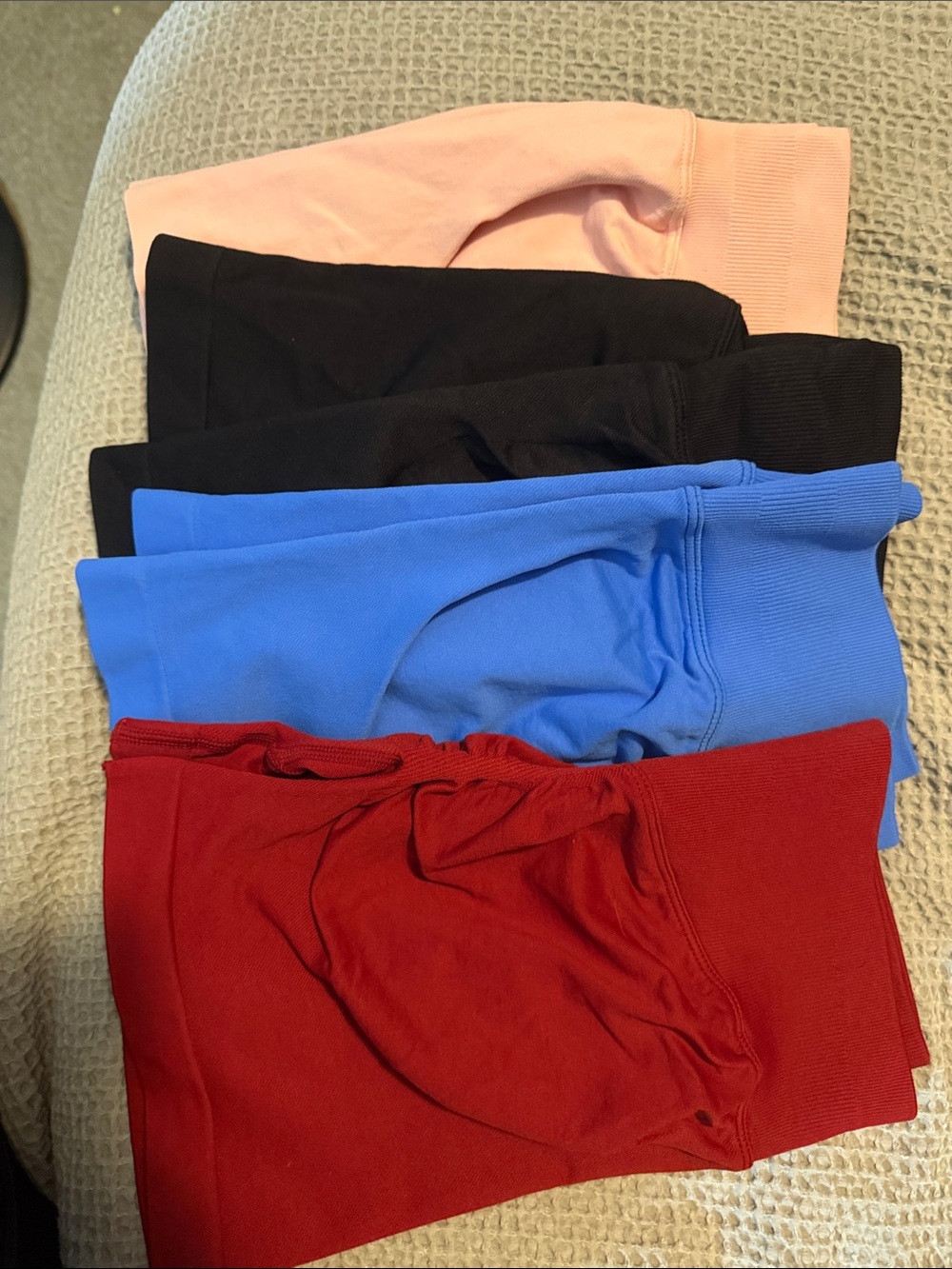 Stretch shorts- Red, Blue, Black, Pink